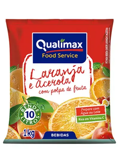 Refresco Po Qualimax 1kg Laranja/acerola
