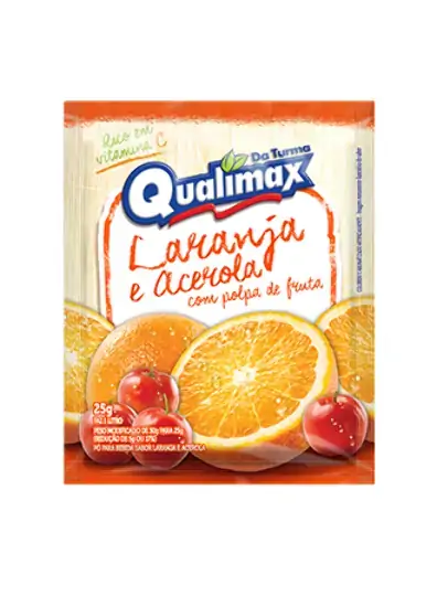 Refresco Po Qualimax Da Turma 25g Laranja E Acerola