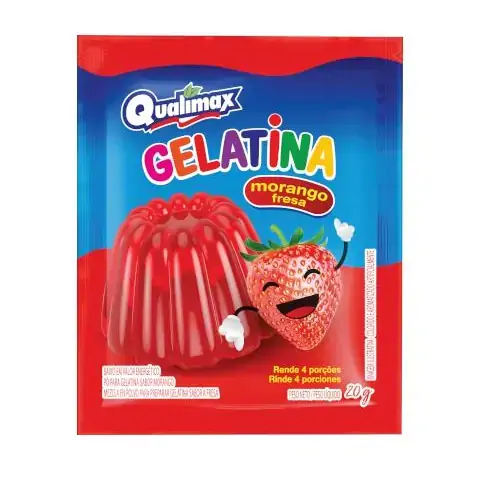 Gelatina Qualimax Morango Fresa 20g