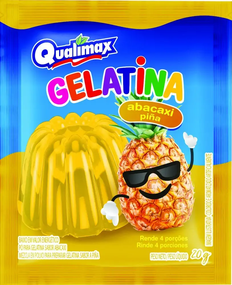 Gelatina Qualimax Abacaxi Pina 20g