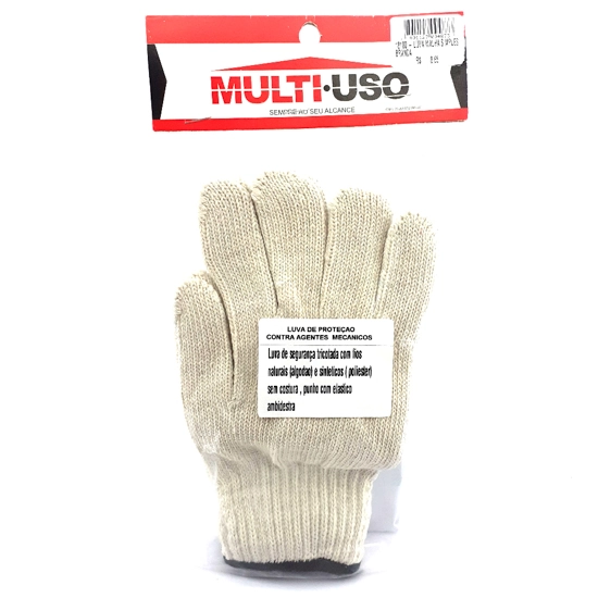 Luva Malha Simples Multi Uso Branca
