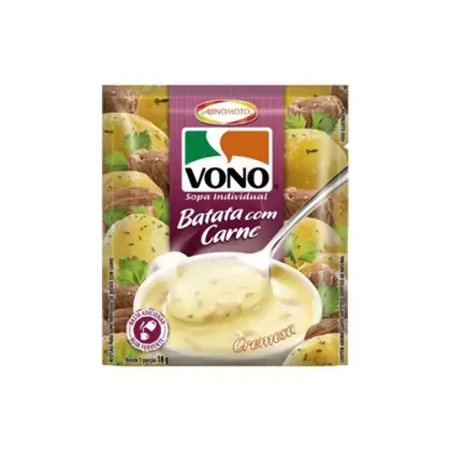 Sopa Individual Cremosa Batata Com Carne Vono Pacote 18g