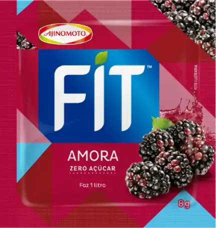 Refresco Em Pó Amora Mid Zero Pacote 8g