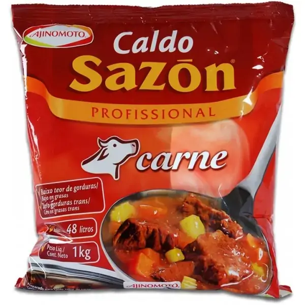 Caldo Pó Carne Sazón Pacote 1,1kg