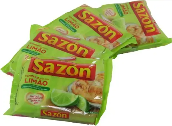 Tempero Pó Para Carnes Toque De Limão Sazón Pacote 60g 12 Unidades