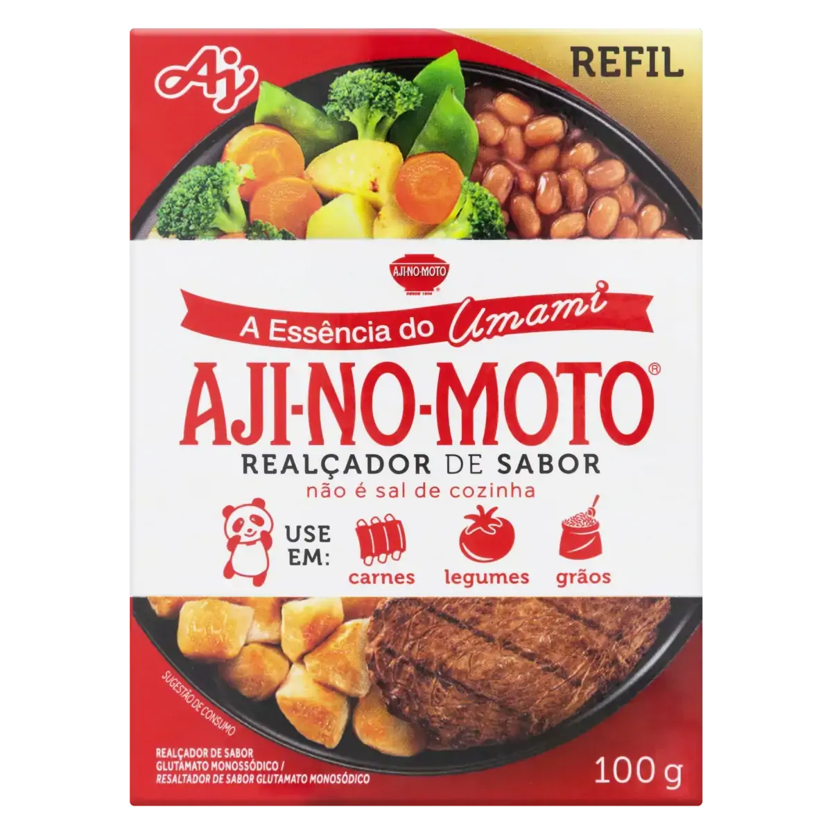 Realçador De Sabor Umami Ajinomoto Caixa 100g Refil