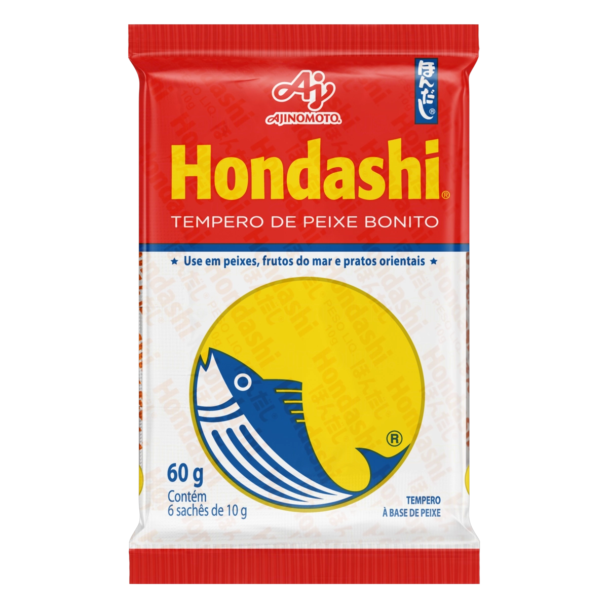 Tempero à Base De Peixe Hondashi Pacote 60g 6 Unidades