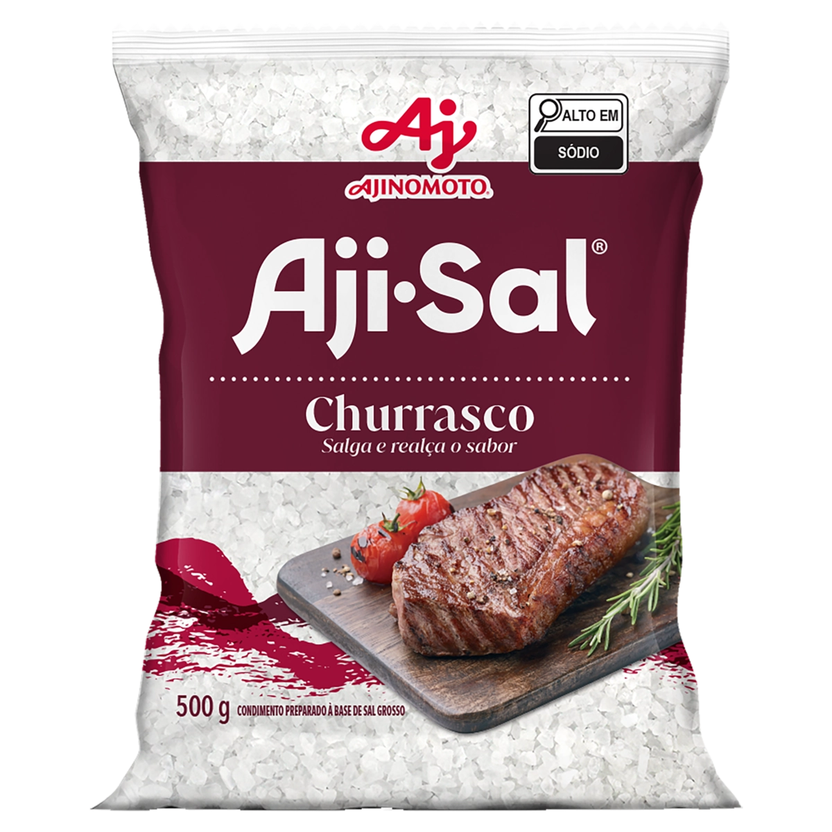 Sal Grosso Para Churrasco Aji Sal Pacote 500g