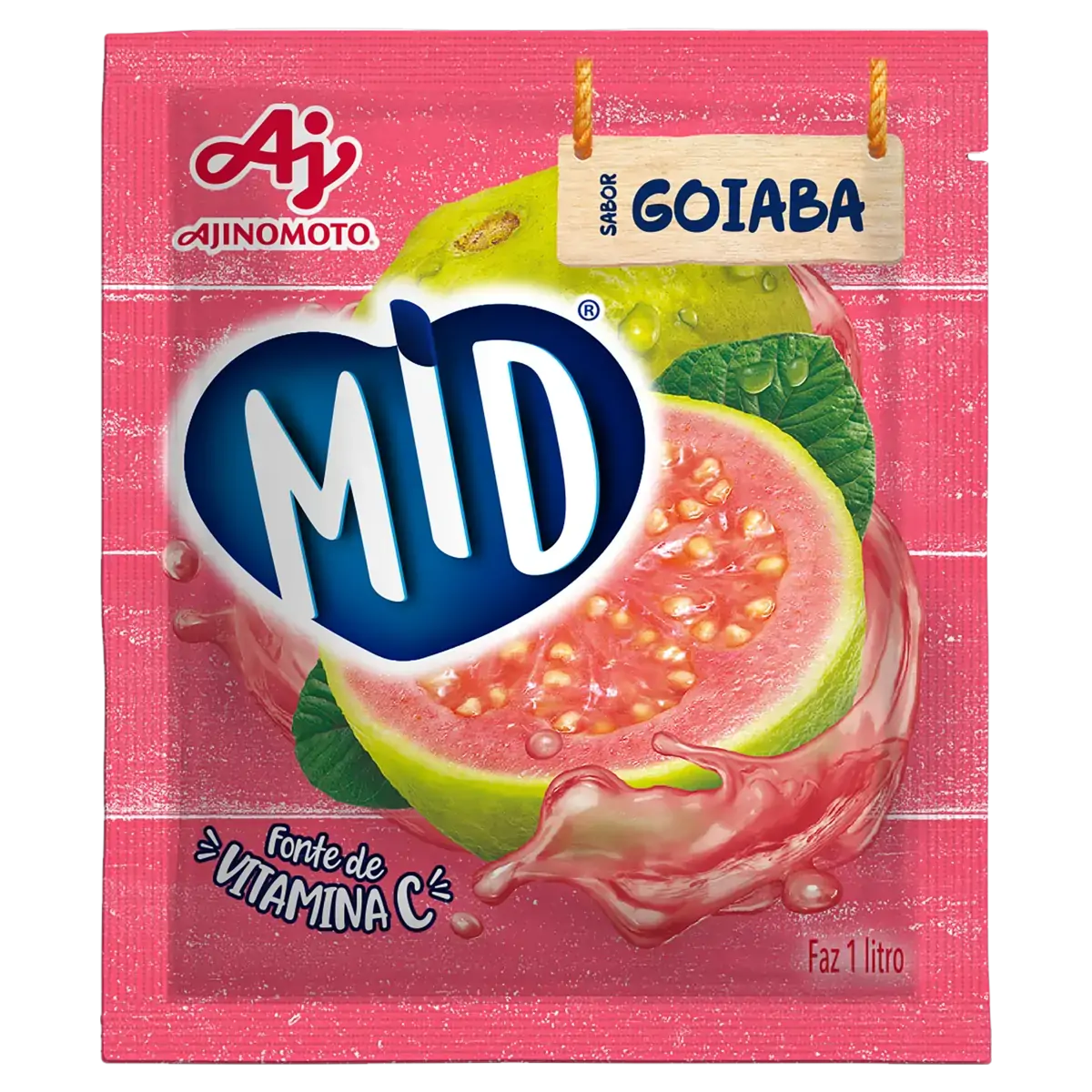 Refresco Em Pó Goiaba Mid Pacote 20g