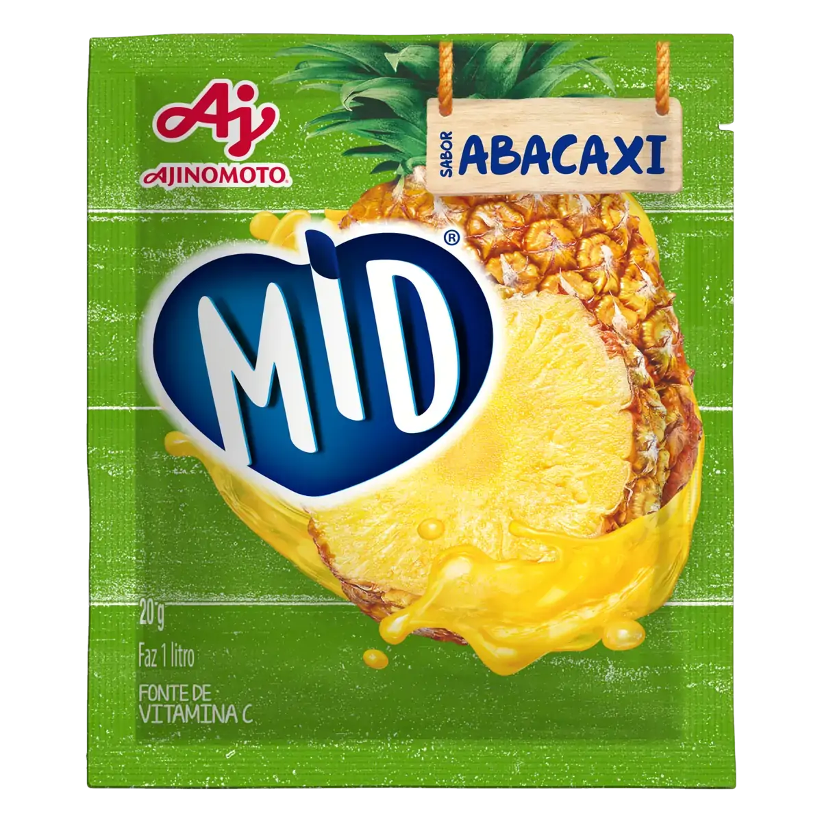 Refresco Em Pó Abacaxi Mid Pacote 20g