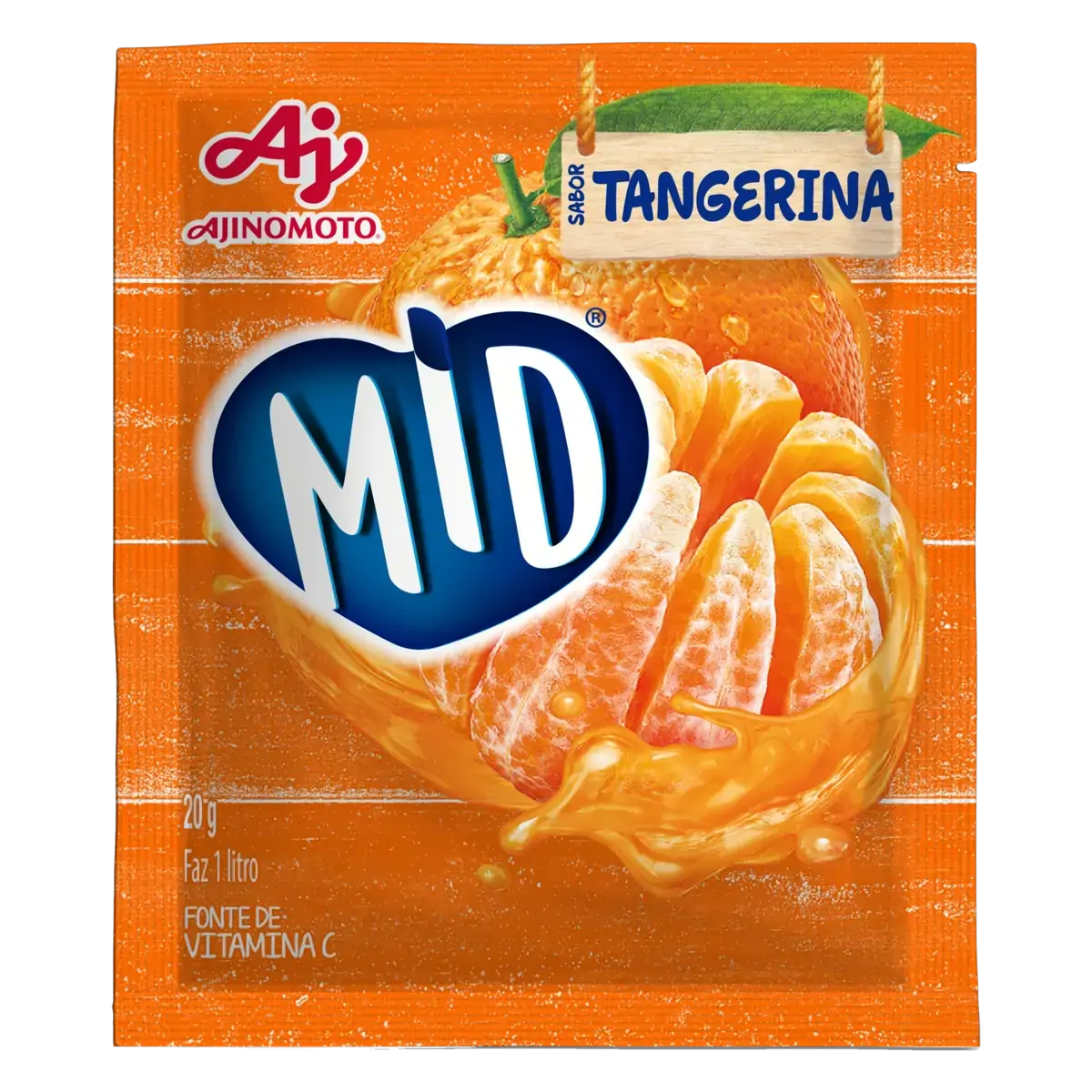 Refresco Em Pó Tangerina Mid Pacote 20g