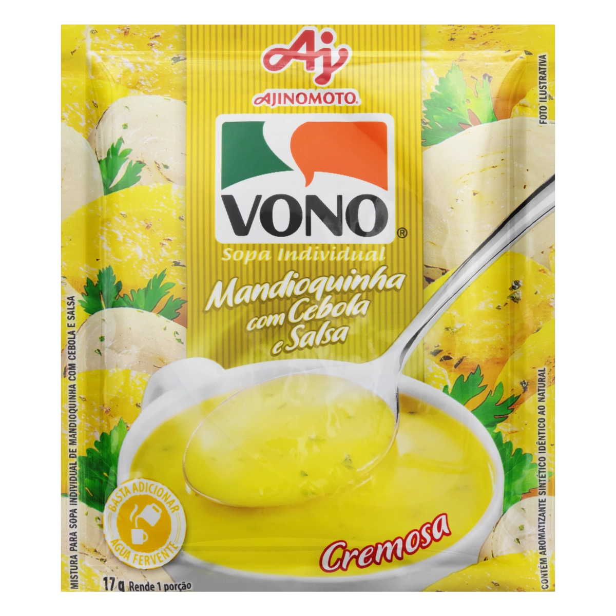 Sopa Individual Mandioquinha Com Cebola E Salsa Vono Pacote 17g