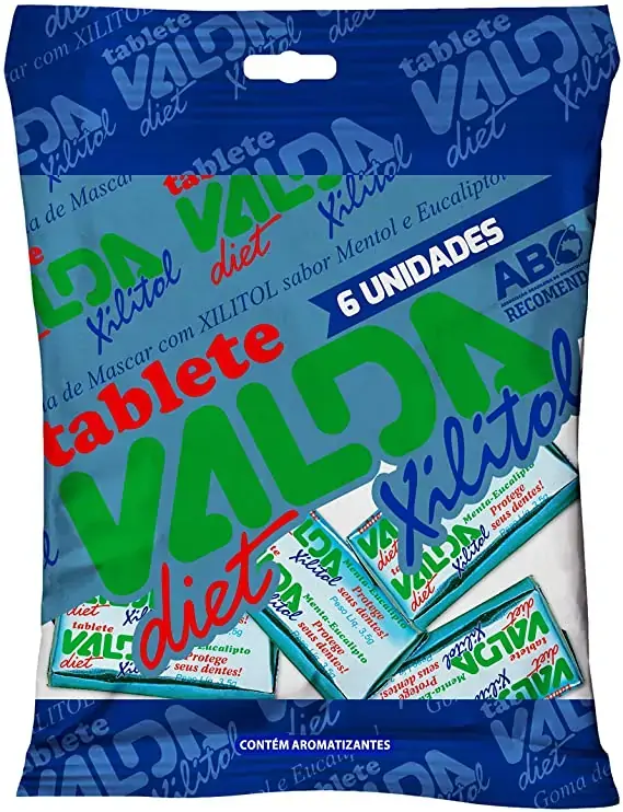 Goma De Mascar Valda Tablet Diet Sache C/6 Unidades