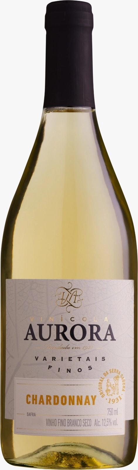 Vinho Brasileiro Branco Seco Aurora Chardonnay Serra Gaúcha Garrafa 750ml