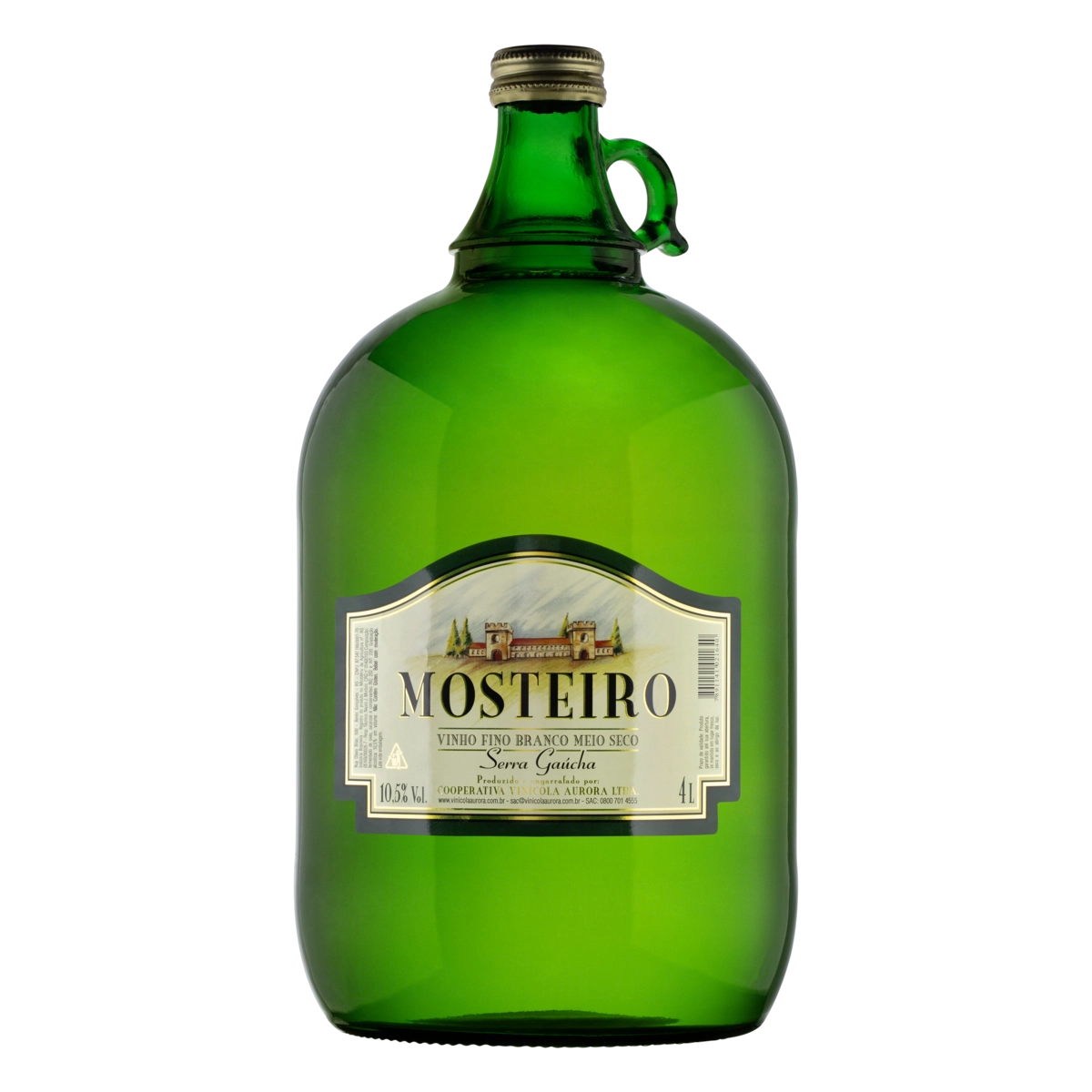 Vinho Brasileiro Branco Meio Seco Mosteiro Serra Gaúcha Garrafão 4l