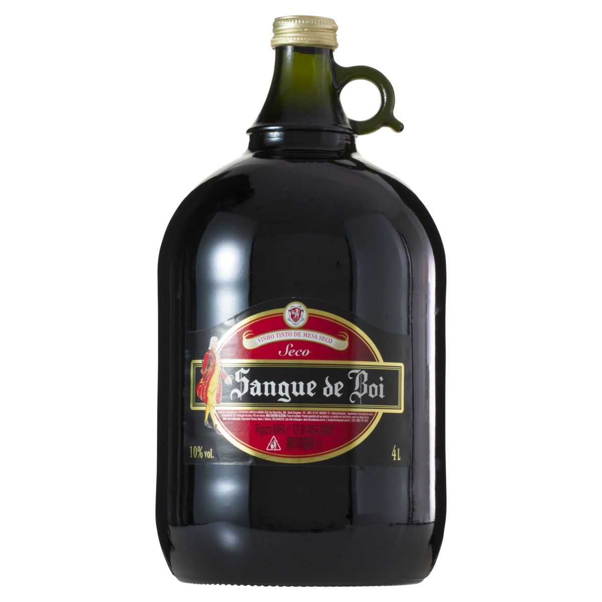 Vinho Brasileiro Tinto Seco Sangue De Boi Serra Gaúcha Garrafão 4l