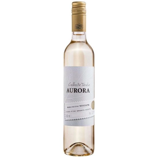 Vinho Brasileiro Branco Suave Aurora Colheita Tardia Malvasia Moscato Serra Gaúcha Garrafa 500ml