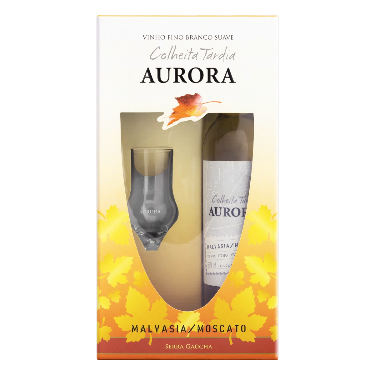 Kit Taça Vinho Brasileiro Branco Suave Aurora Colheita Tardia Malvasia Moscato Serra Gaúcha 500ml