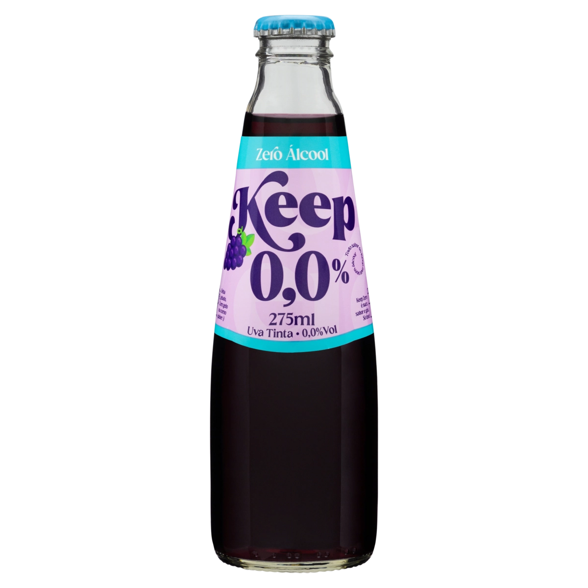 Bebida Adoçada Gaseificada Uva Tinta Keep Garrafa 275ml
