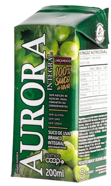 Suco Aurora 200ml Uva Branco