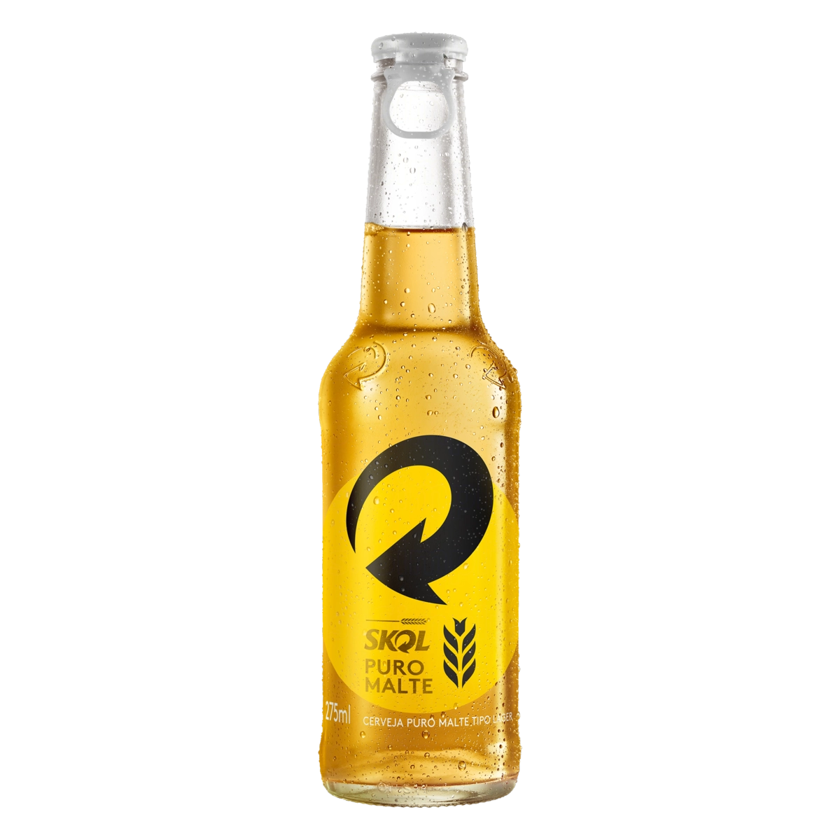 Cerveja American Lager Premium Puro Malte Skol Garrafa 275ml