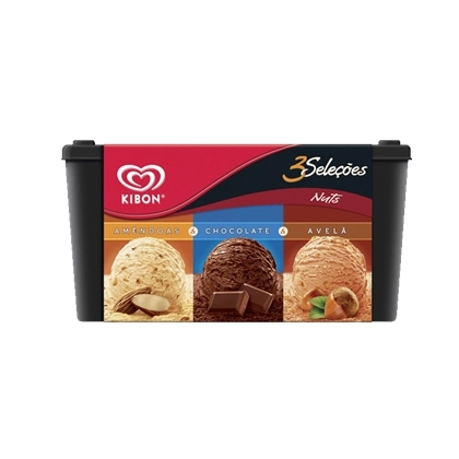 Sorvete Kibon 3 Seleções Nuts 1,5lt