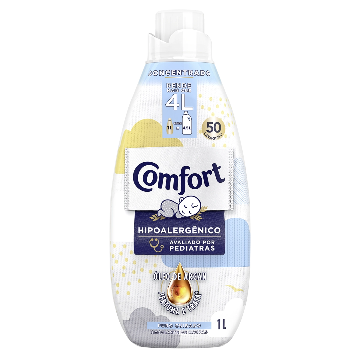Amaciante De Roupa Concentrado Puro Cuidado Comfort Frasco 1l