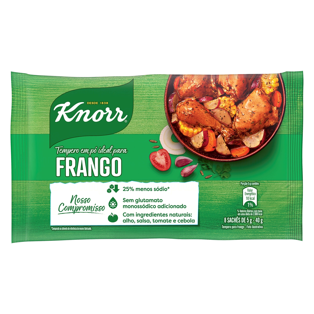 Tempero Pó Para Vegetais Knorr Pacote 40g 8 Unidades