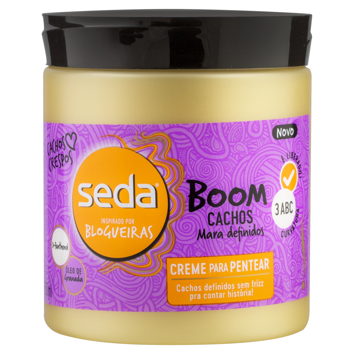 Creme Para Pentear Seda Inspirado Por Blogueiras Boom Cachos Mara Definidos Pote 500ml