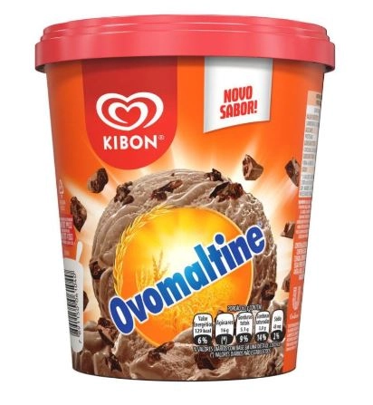 Sorvete Ovomaltine Kibon Pote 800ml
