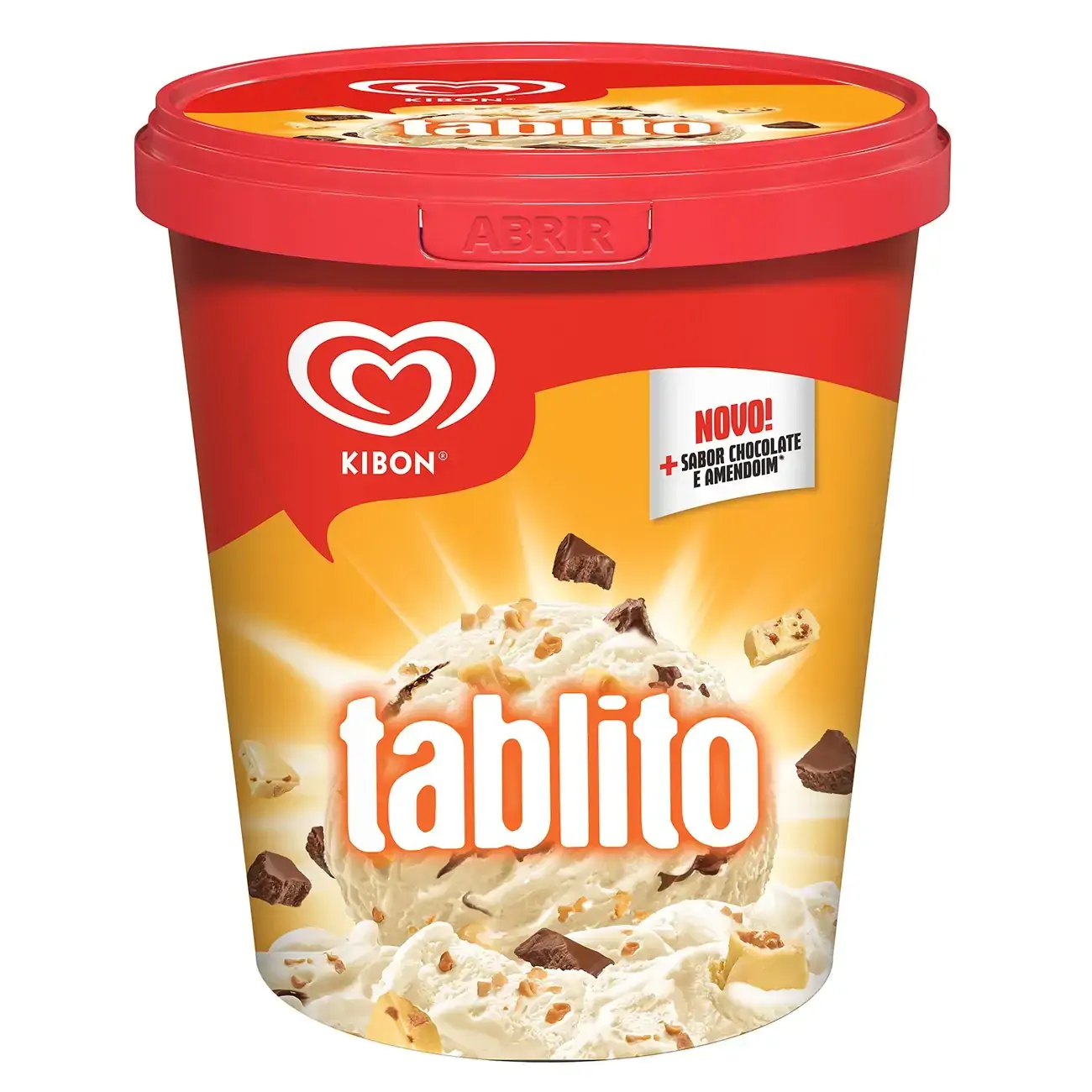 Sorvete Baunilha Tablito Kibon Pote 800ml