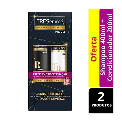 Kit Shampoo 400ml Condicionador 200ml Tresemmé Tresplex Regeneração Tendências De Salão