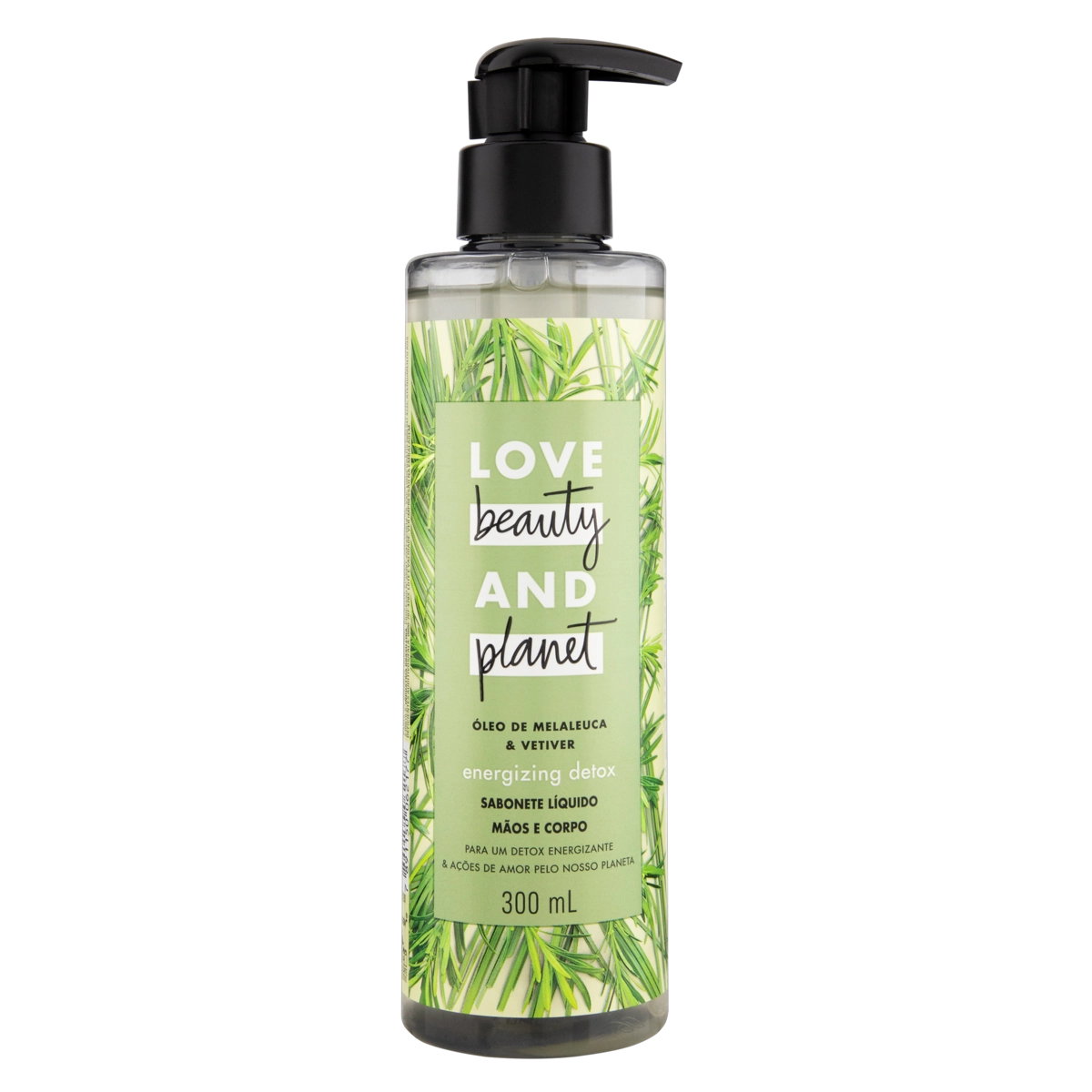 Sabonete Líquido Energizing Detox Mãos E Corpo Love Beauty Planet Frasco 300ml