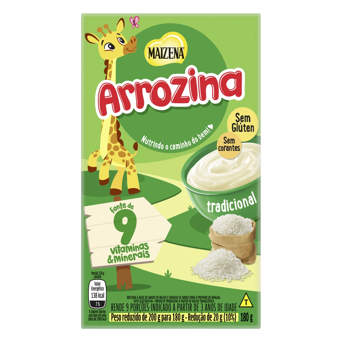 Mingau Tradicional Maizena Arrozina Caixa 180g