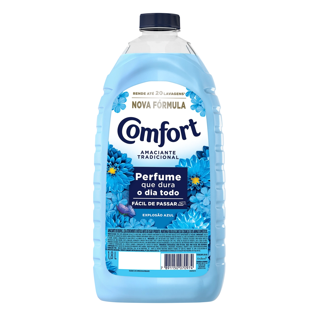 Amaciante De Roupa Explosão Azul Comfort Frasco 1,8l