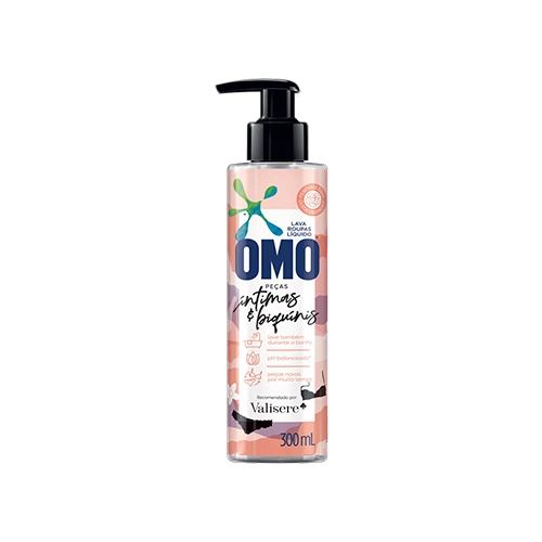 Lava Roupas Líquido Roupas íntimas Biquínis Omo Frasco 300ml