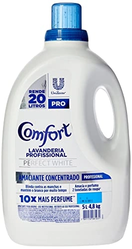 Amaciante De Roupa Concentrado Lavanderia Profissional Comfort Perfect White Pro Galão 5l