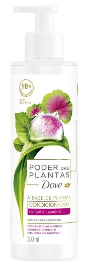 Condicionador Dove Poder Das Plantas Nutrição Gerânio Frasco 300ml
