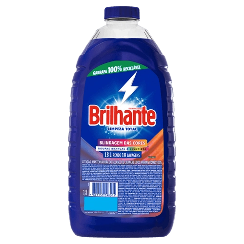 Lava Roupas Líquido Roupas Brancas E Coloridas Brilhante Limpeza Total Frasco 1,8l