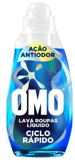 Lava Roupas Liq Omo Ciclo Rapido Acao Antiodor 1,4l
