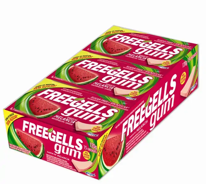 Chicle Freegells Gum Melancia 5un