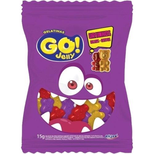 Gelatina Go Jelly 15g Ursinhos Riclan