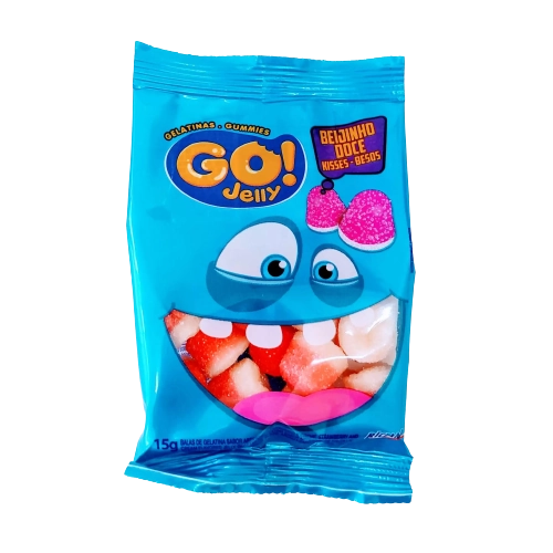 Bala Gelat Go Jelly 15g Beijinho