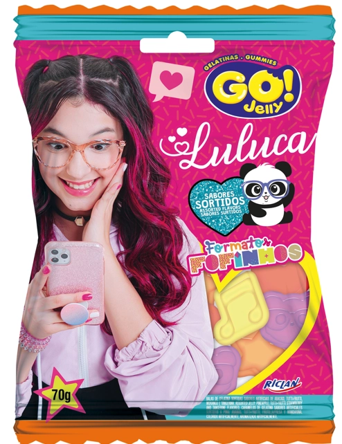 Bala Gelatina Go Jelly 70g Luluca