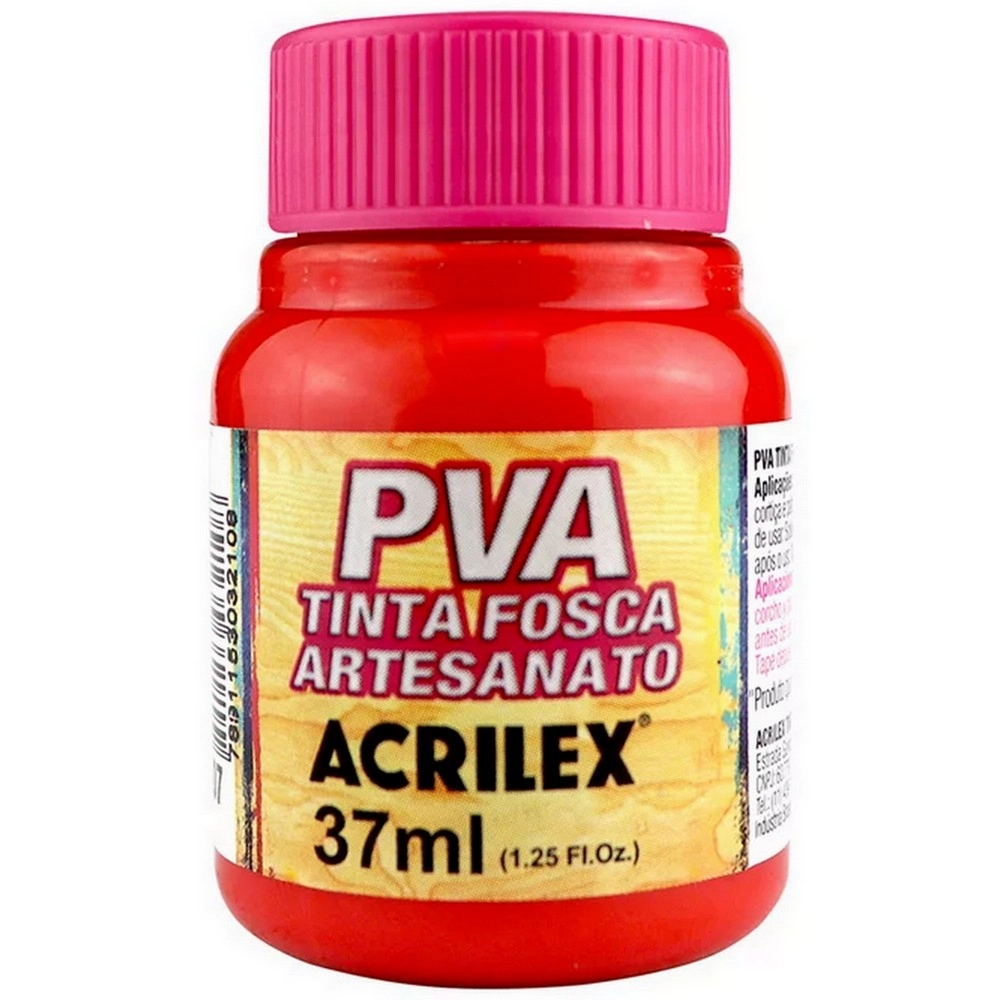 Tinta Pva. P Artesanato Acrilex 37ml Vermelho Fogo