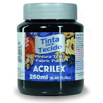 Tinta P Tecido Acrilex 250ml Preto 520