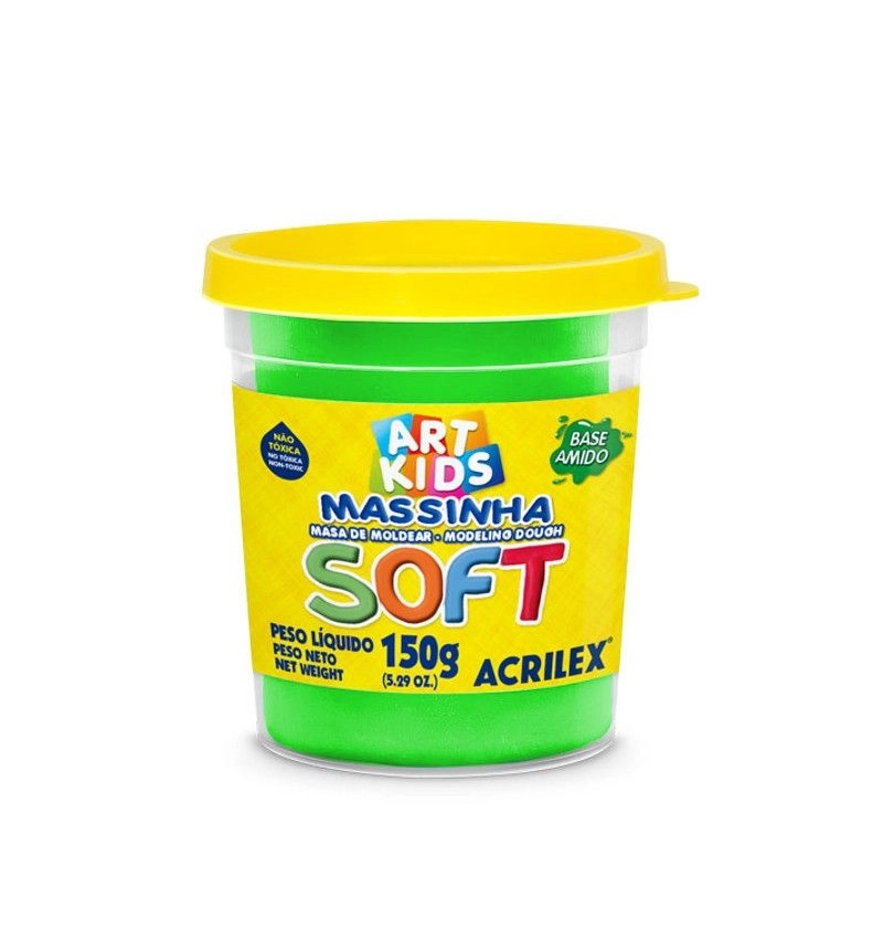 Massa Modelar Acrilex Soft Verde 500g