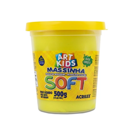 Massa Modelar Acrilex Soft Limao 500g