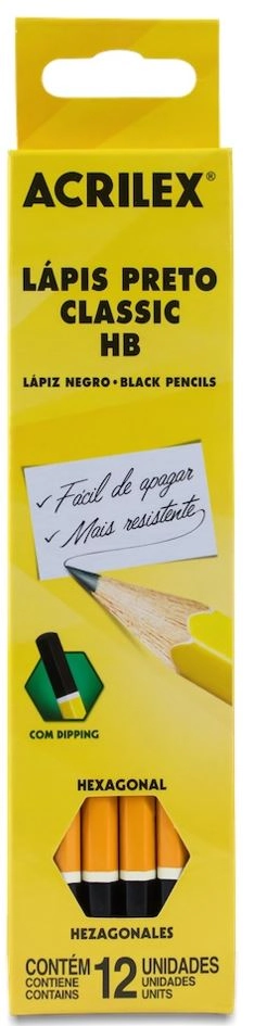 Lapis De Escrever Acrilex Grafite Classic 9680