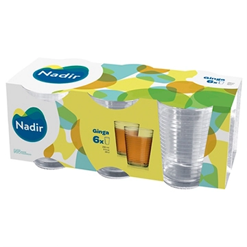 Conjunto Copo Vidro Multiuso Ginga 280ml Nadir 6 Unidades